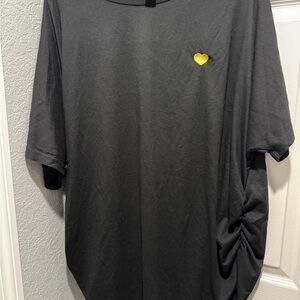 SHEIN Black Shirt with Gold Heart